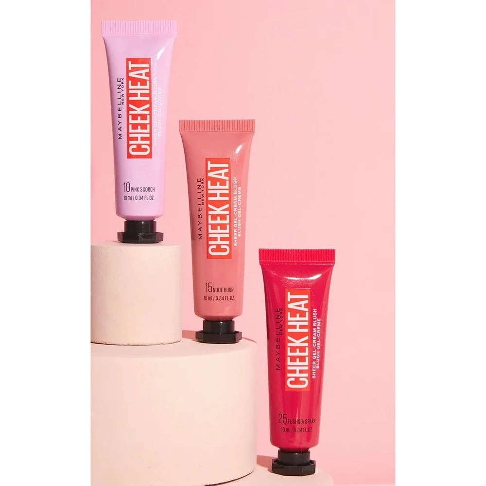 Maybelline Cheek Heat Gel Cream Sheer Lightweight Blush Natural Oil Free Dewy